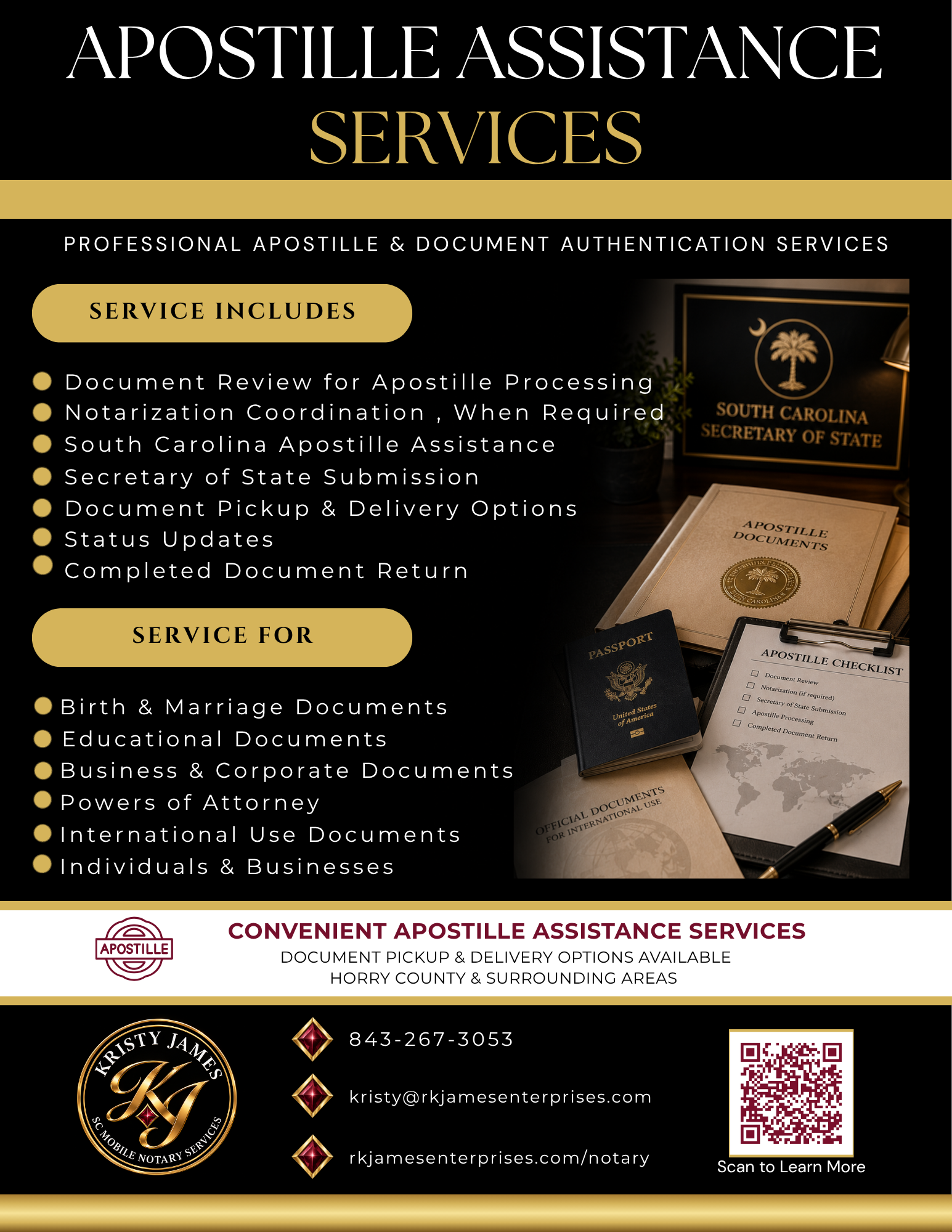 Apostille Services service flyer