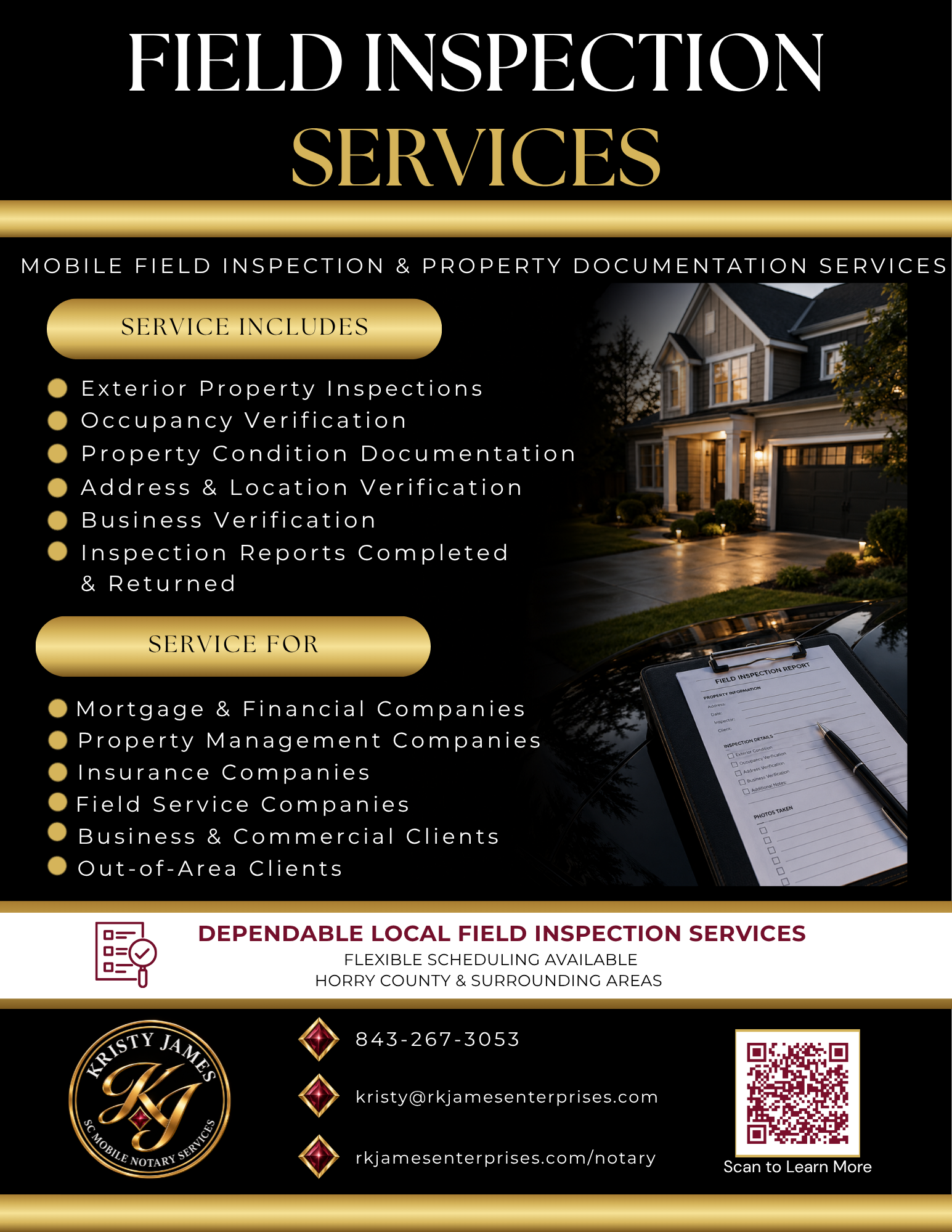 Field Inspection service flyer